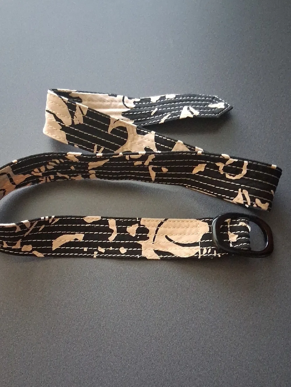 J.Crew M/L Cotton Floral Belt New! New Without Tags Black Tan - Picture 6 of 10